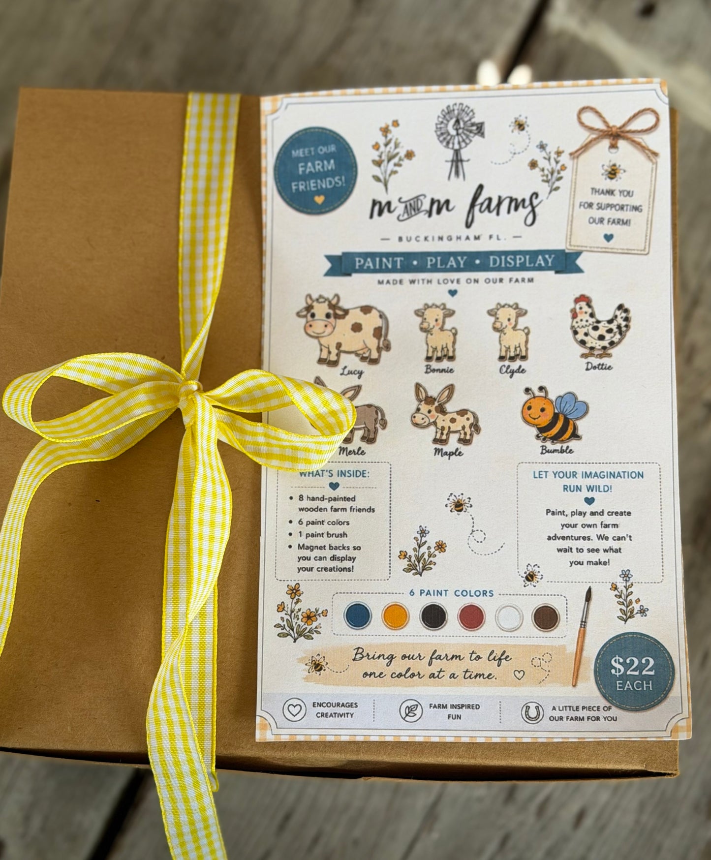Farm Friends Paint & Play Magnet Box