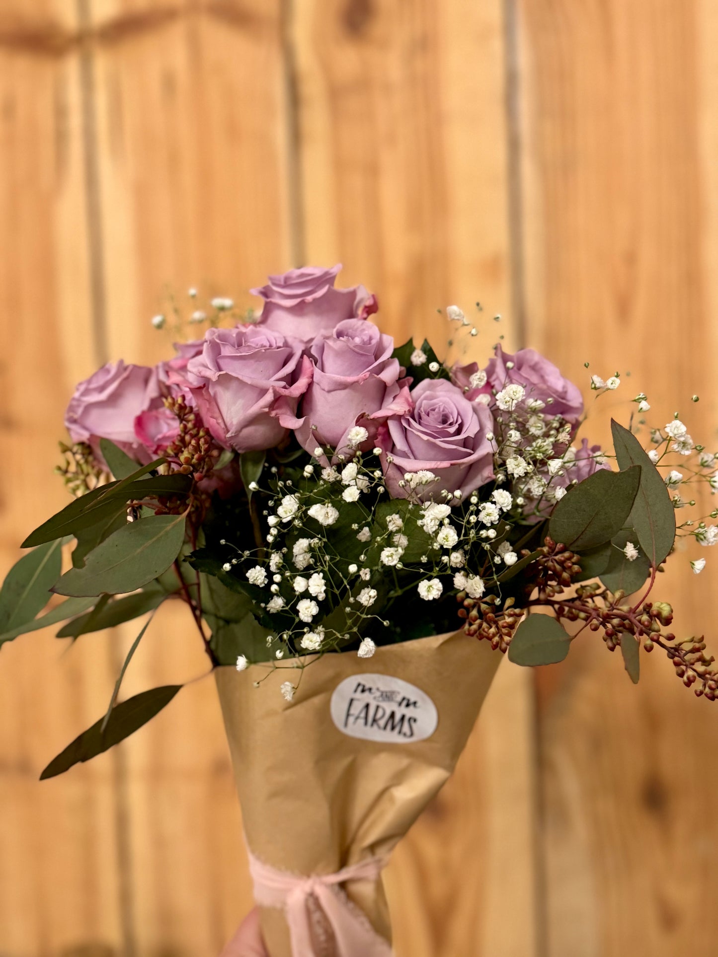 Dozen Roses - Hand Tied Bouquet