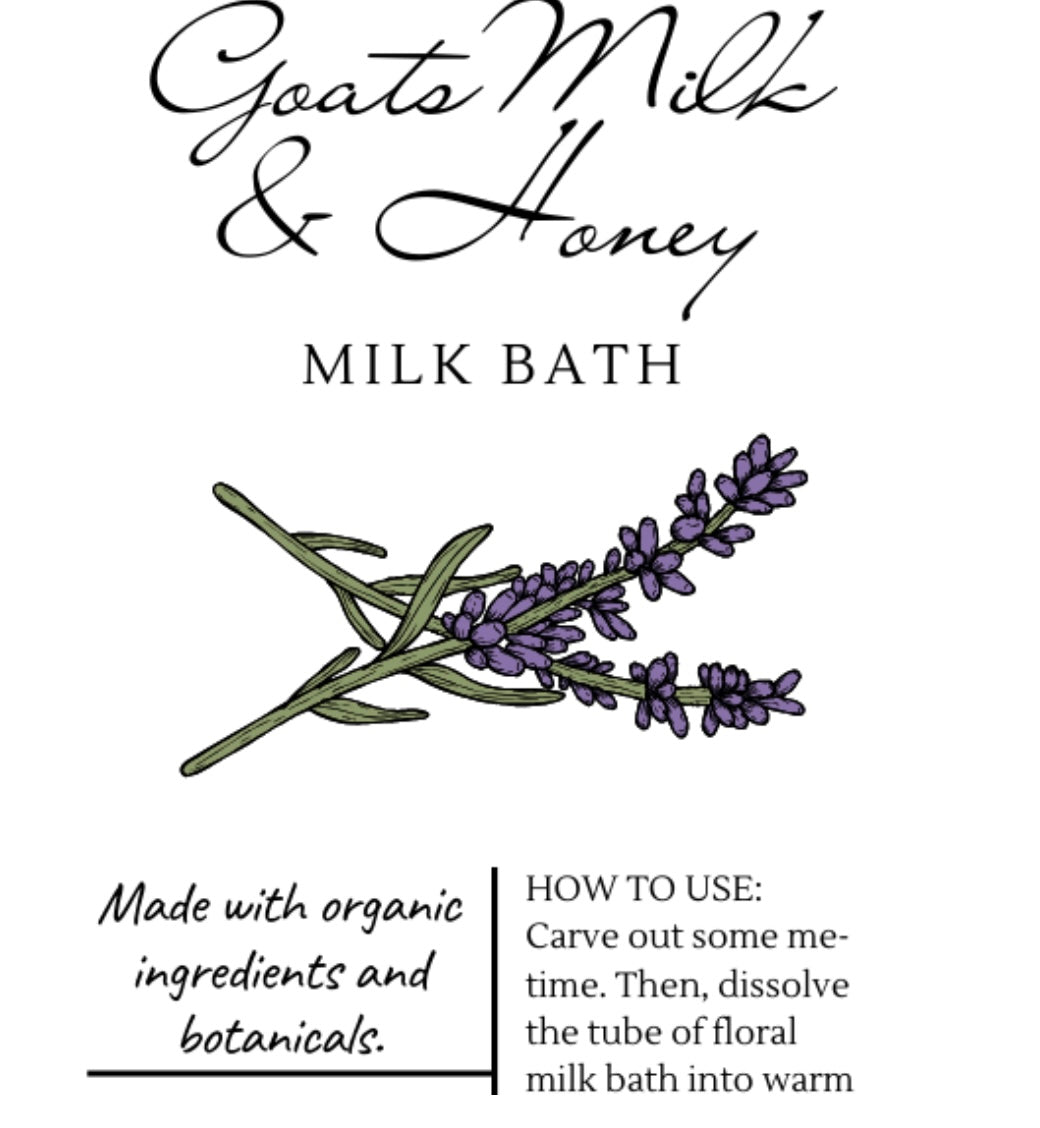 Floral, Honey, Goats Milk Bath - Test Tube