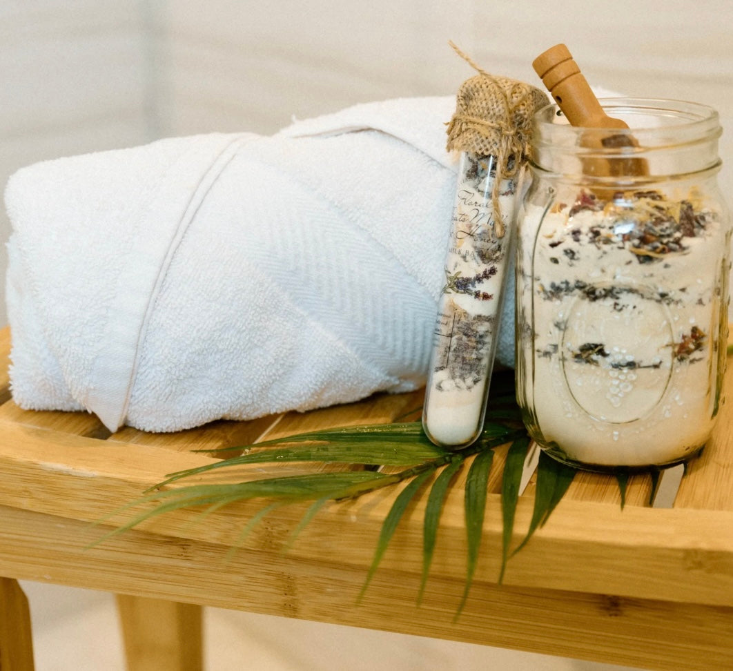 Floral, Honey + Goats Milk Bath Mason Jar